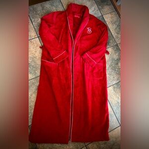 Women’s Red Vintage 100 Cotton Terry Cloth Victoria's Secret Robe medium